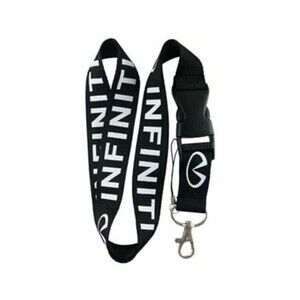 Infiniti Car Lanyard Black Keychain with Snap Buckle, Long Infiniti Car Logo New